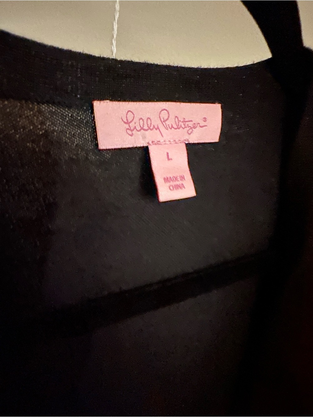 Lilly Pulitzer Black Top jacket subtle sparkles.